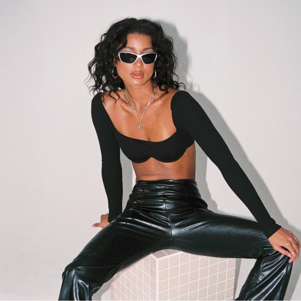 Princess Polly long sleeve crop top